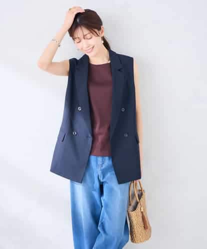 KBJGE30089 a.v.v 【接触冷感/イージーケア/UVカット/吸水速乾】サマーストレッチダブルジレジャケット