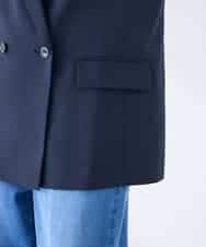 KBJGE30089 a.v.v(アー・ヴェ・ヴェ) 【接触冷感/イージーケア/UVカット/吸水速乾】サマーストレッチダブルジレジャケット ネイビー