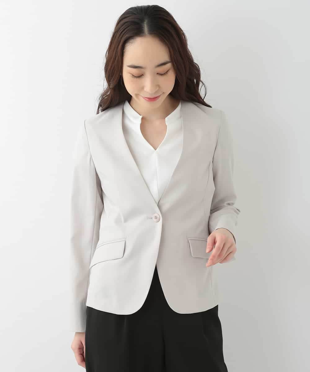 KBJGH08099 a.v.v(アー・ヴェ・ヴェ) アサチョウＶネックジャケット[WEB限定サイズ] ベージュ