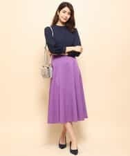 KBKEH05049 a.v.v(アー・ヴェ・ヴェ) ハイネックギャザーシフォンブラウス ネイビー