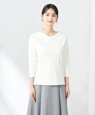 KBKFB01039 a.v.v(アー・ヴェ・ヴェ) VネックスムースTシャツ ホワイト