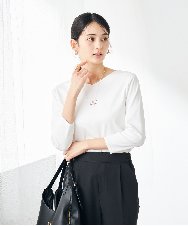 KBKFB01039 a.v.v(アー・ヴェ・ヴェ) VネックスムースTシャツ ホワイト
