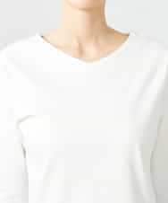 KBKFB01039 a.v.v(アー・ヴェ・ヴェ) VネックスムースTシャツ ホワイト