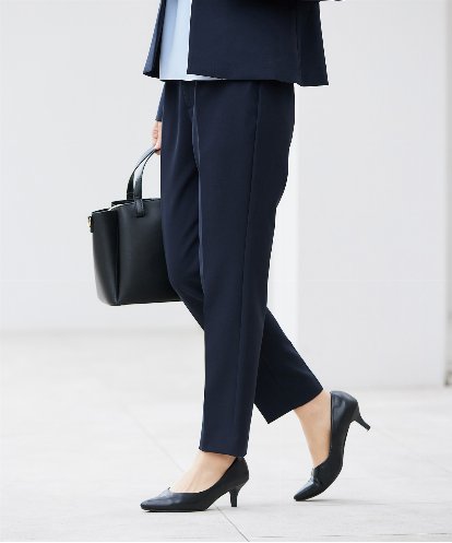 KBLCD01079 a.v.v 【洗える/ストレッチ/セットアップ対応】ダブルクロステーパードパンツ