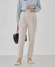 KBLCD01079 a.v.v(アー・ヴェ・ヴェ) 【洗える/ストレッチ/セットアップ対応】ダブルクロステーパードパンツ ネイビー