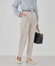 KBLCD01079 a.v.v(アー・ヴェ・ヴェ) 【洗える/ストレッチ/セットアップ対応】ダブルクロステーパードパンツ ネイビー