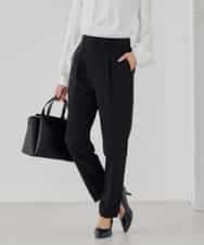 KBLCD01079 a.v.v(アー・ヴェ・ヴェ) 【洗える/ストレッチ/セットアップ対応】ダブルクロステーパードパンツ ネイビー