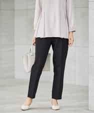 KBLCD01079 a.v.v(アー・ヴェ・ヴェ) 【洗える/ストレッチ/セットアップ対応】ダブルクロステーパードパンツ ネイビー