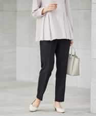 KBLCD01079 a.v.v(アー・ヴェ・ヴェ) 【洗える/ストレッチ/セットアップ対応】ダブルクロステーパードパンツ ネイビー