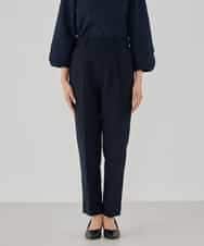 KBLCD01079 a.v.v(アー・ヴェ・ヴェ) 【洗える/ストレッチ/セットアップ対応】ダブルクロステーパードパンツ ネイビー