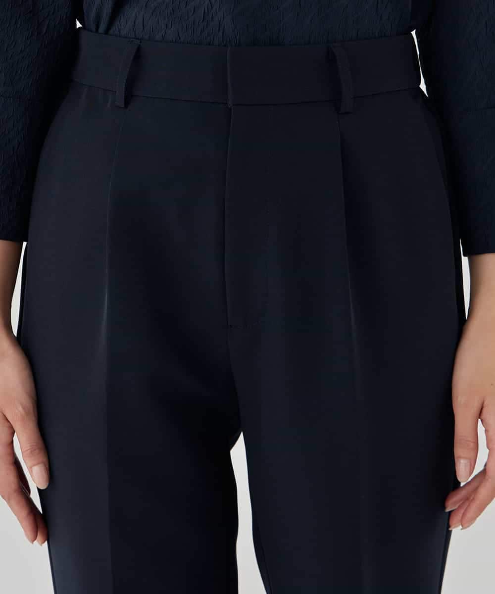 KBLCD01079 a.v.v(アー・ヴェ・ヴェ) 【洗える/ストレッチ/セットアップ対応】ダブルクロステーパードパンツ ネイビー