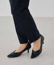 KBLCD01079 a.v.v(アー・ヴェ・ヴェ) 【洗える/ストレッチ/セットアップ対応】ダブルクロステーパードパンツ ネイビー