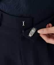 KBLCD01079 a.v.v(アー・ヴェ・ヴェ) 【洗える/ストレッチ/セットアップ対応】ダブルクロステーパードパンツ ネイビー