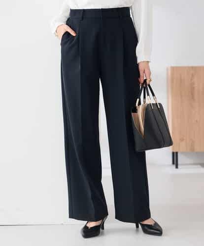 KBLCD02079 a.v.v 【洗える/ストレッチ/セットアップ対応】ダブルクロスワイドパンツ