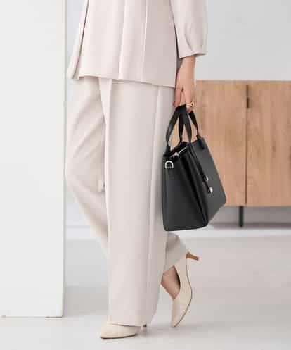 KBLCD02079 a.v.v 【洗える/ストレッチ/セットアップ対応】ダブルクロスワイドパンツ