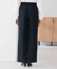 KBLCD02079 a.v.v(アー・ヴェ・ヴェ) 【洗える/ストレッチ/セットアップ対応】ダブルクロスワイドパンツ ブラック