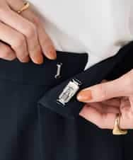 KBLCD02079 a.v.v(アー・ヴェ・ヴェ) 【洗える/ストレッチ/セットアップ対応】ダブルクロスワイドパンツ ブラック