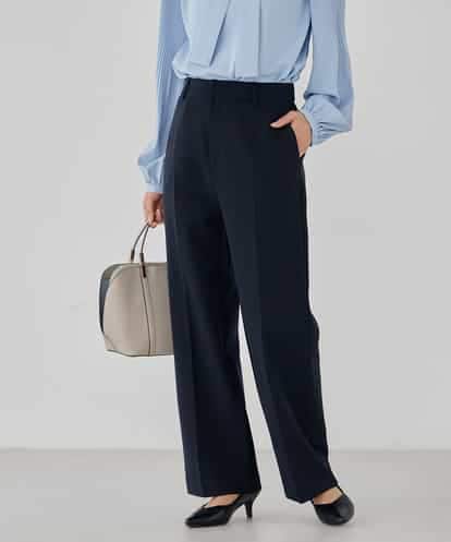 KBLCD03079 a.v.v 【洗える/ストレッチ/セットアップ対応】ダブルクロスストレートパンツ