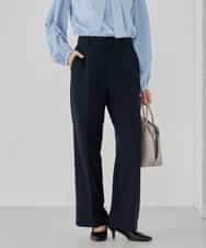 洗える/ストレッチ/セットアップ対応】ダブルクロスストレートパンツ