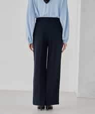 KBLCD03079 a.v.v(アー・ヴェ・ヴェ) 【洗える/ストレッチ/セットアップ対応】ダブルクロスストレートパンツ ネイビー