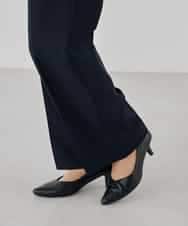 KBLCD03079 a.v.v(アー・ヴェ・ヴェ) 【洗える/ストレッチ/セットアップ対応】ダブルクロスストレートパンツ ネイビー