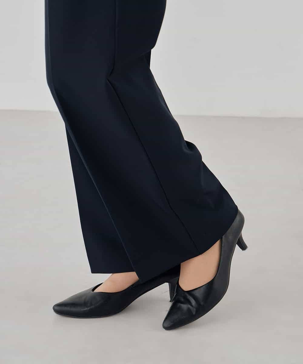 KBLCD03079 a.v.v(アー・ヴェ・ヴェ) 【洗える/ストレッチ/セットアップ対応】ダブルクロスストレートパンツ ネイビー