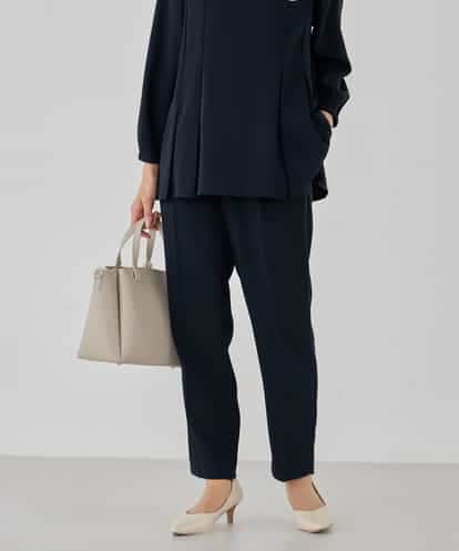 KBLCD04069 a.v.v サテンテーパードパンツ【洗える/速乾/毛玉になりにくい/イージーケア】