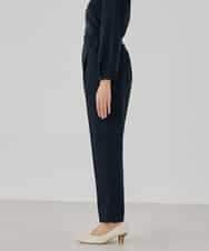 KBLCD04069 a.v.v(アー・ヴェ・ヴェ) サテンテーパードパンツ【洗える/速乾/毛玉になりにくい/イージーケア】 ネイビー