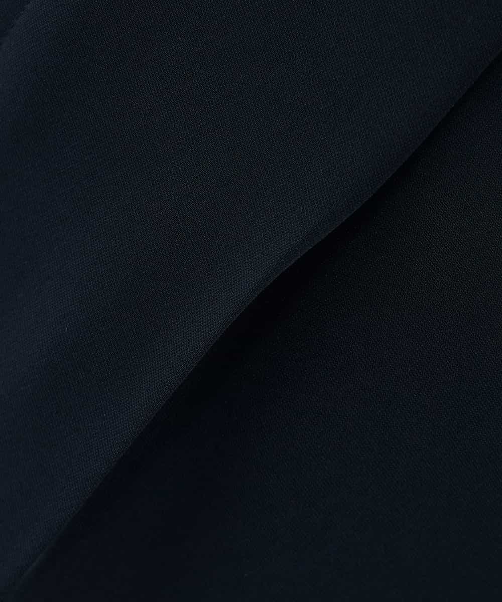 KBLCD04069 a.v.v(アー・ヴェ・ヴェ) サテンテーパードパンツ【洗える/速乾/毛玉になりにくい/イージーケア】 ネイビー