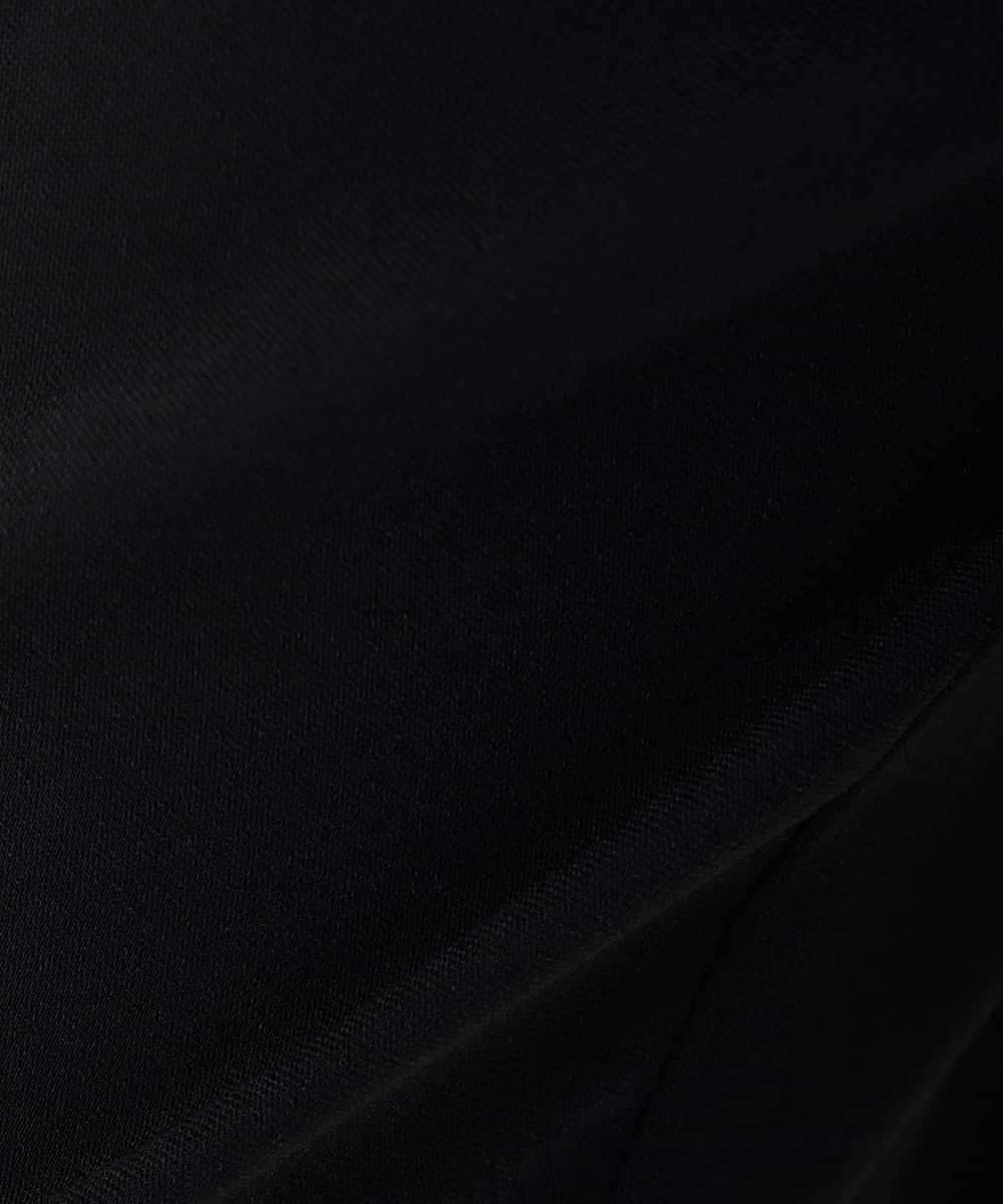 KBLCD04069 a.v.v(アー・ヴェ・ヴェ) サテンテーパードパンツ【洗える/速乾/毛玉になりにくい/イージーケア】 ネイビー