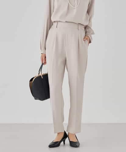 KBLCD04069 a.v.v サテンテーパードパンツ【洗える/速乾/毛玉になりにくい/イージーケア】