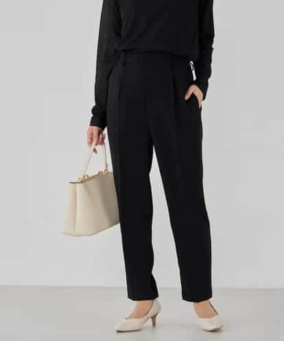 KBLCD04069 a.v.v サテンテーパードパンツ【洗える/速乾/毛玉になりにくい/イージーケア】