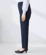 KBLFE20079 a.v.v(アー・ヴェ・ヴェ) 【洗える/UVカット】リネンライクストレッチテーパードパンツ ネイビー