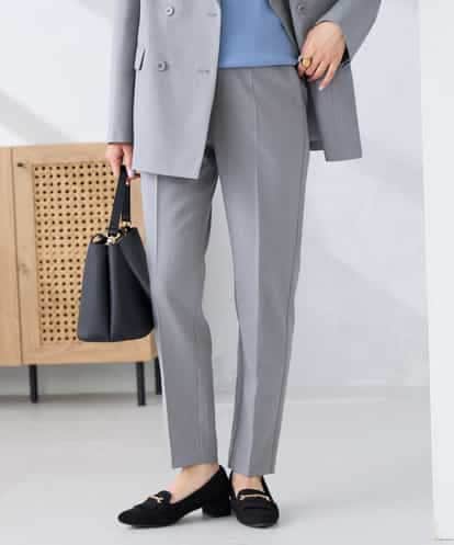 KBLFE20079 a.v.v 【洗える/UVカット】リネンライクストレッチテーパードパンツ