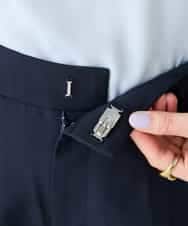 KBLFE22079 a.v.v(アー・ヴェ・ヴェ) 【洗える/UVカット】リネンライクストレッチワイドパンツ ネイビー