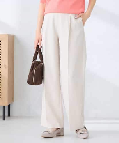 KBLFE22079 a.v.v 【洗える/UVカット】リネンライクストレッチワイドパンツ