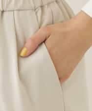 KBLFQ24089 a.v.v(アー・ヴェ・ヴェ) 【セットアップ対応/MARSHMALLOW PONTI】ストレッチテーパードパンツ ライトグレー