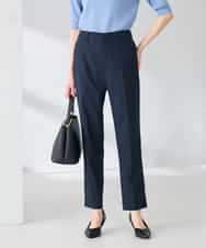 KBLGE30079 a.v.v(アー・ヴェ・ヴェ) 【接触冷感/イージーケア/UVカット/吸水速乾】サマーストレッチテーパードパンツ ネイビー