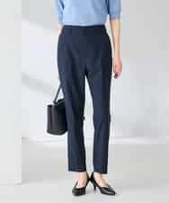 KBLGE30079 a.v.v(アー・ヴェ・ヴェ) 【接触冷感/イージーケア/UVカット/吸水速乾】サマーストレッチテーパードパンツ ネイビー