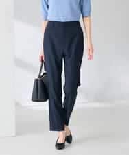 KBLGE30079 a.v.v(アー・ヴェ・ヴェ) 【接触冷感/イージーケア/UVカット/吸水速乾】サマーストレッチテーパードパンツ ネイビー