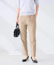 KBLGE30079 a.v.v(アー・ヴェ・ヴェ) 【接触冷感/イージーケア/UVカット/吸水速乾】サマーストレッチテーパードパンツ ネイビー