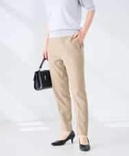 KBLGE30079 a.v.v(アー・ヴェ・ヴェ) 【接触冷感/イージーケア/UVカット/吸水速乾】サマーストレッチテーパードパンツ ネイビー