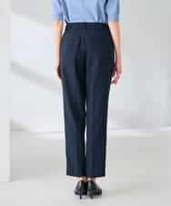 KBLGE30079 a.v.v(アー・ヴェ・ヴェ) 【接触冷感/イージーケア/UVカット/吸水速乾】サマーストレッチテーパードパンツ ネイビー