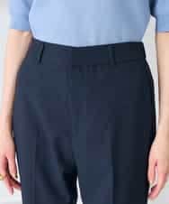 KBLGE30079 a.v.v(アー・ヴェ・ヴェ) 【接触冷感/イージーケア/UVカット/吸水速乾】サマーストレッチテーパードパンツ ネイビー