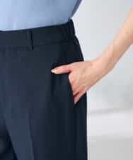 KBLGE30079 a.v.v(アー・ヴェ・ヴェ) 【接触冷感/イージーケア/UVカット/吸水速乾】サマーストレッチテーパードパンツ ネイビー