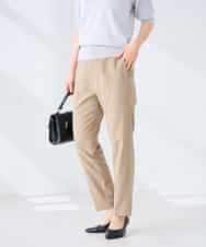 KBLGE30079 a.v.v(アー・ヴェ・ヴェ) 【接触冷感/イージーケア/UVカット/吸水速乾】サマーストレッチテーパードパンツ ベージュ