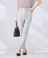 KBLGE30079 a.v.v(アー・ヴェ・ヴェ) 【接触冷感/イージーケア/UVカット/吸水速乾】サマーストレッチテーパードパンツ ライトグレー