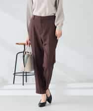 KBLLB11079 a.v.v(アー・ヴェ・ヴェ) 【洗える/イージーケア/ストレッチ】パウダーツイルテーパードパンツ ネイビー