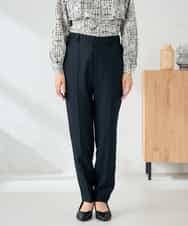 KBLLB11079 a.v.v(アー・ヴェ・ヴェ) 【洗える/イージーケア/ストレッチ】パウダーツイルテーパードパンツ ネイビー