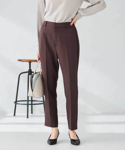 KBLLB11079  【洗える/イージーケア/ストレッチ】パウダーツイルテーパードパンツ